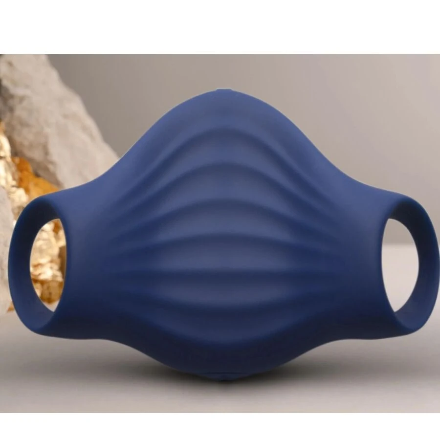 ROCKS-OFF - MASTURBADOR VIBRADOR FLEXÍVEL PALM BLUE